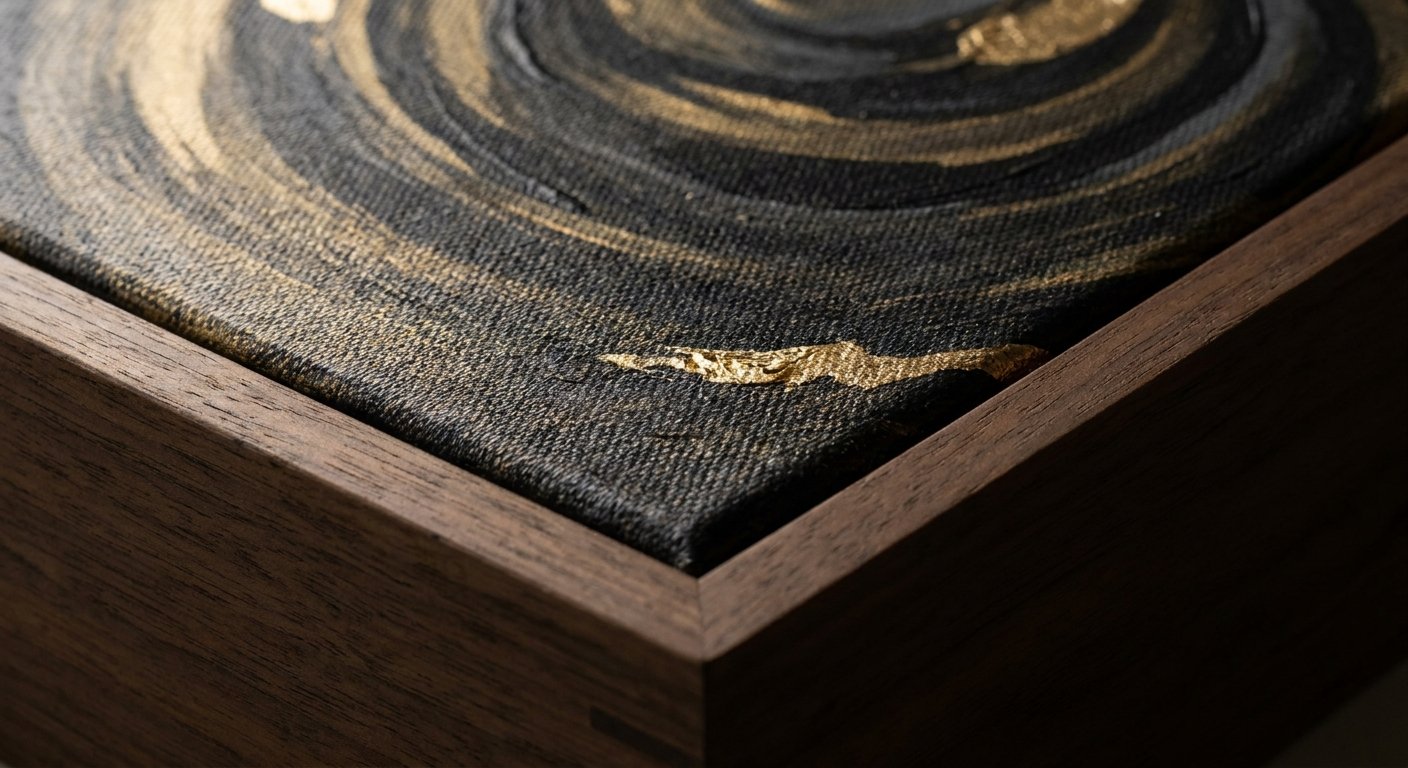 Close-up detail of the rich texture on a premium office canvas from Wolf Stack.