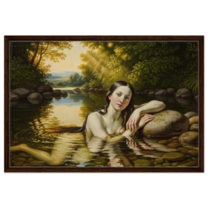 Luxury Framed Canvas: The River Nymph | 1/1 Luxury Fine Art Manifestation