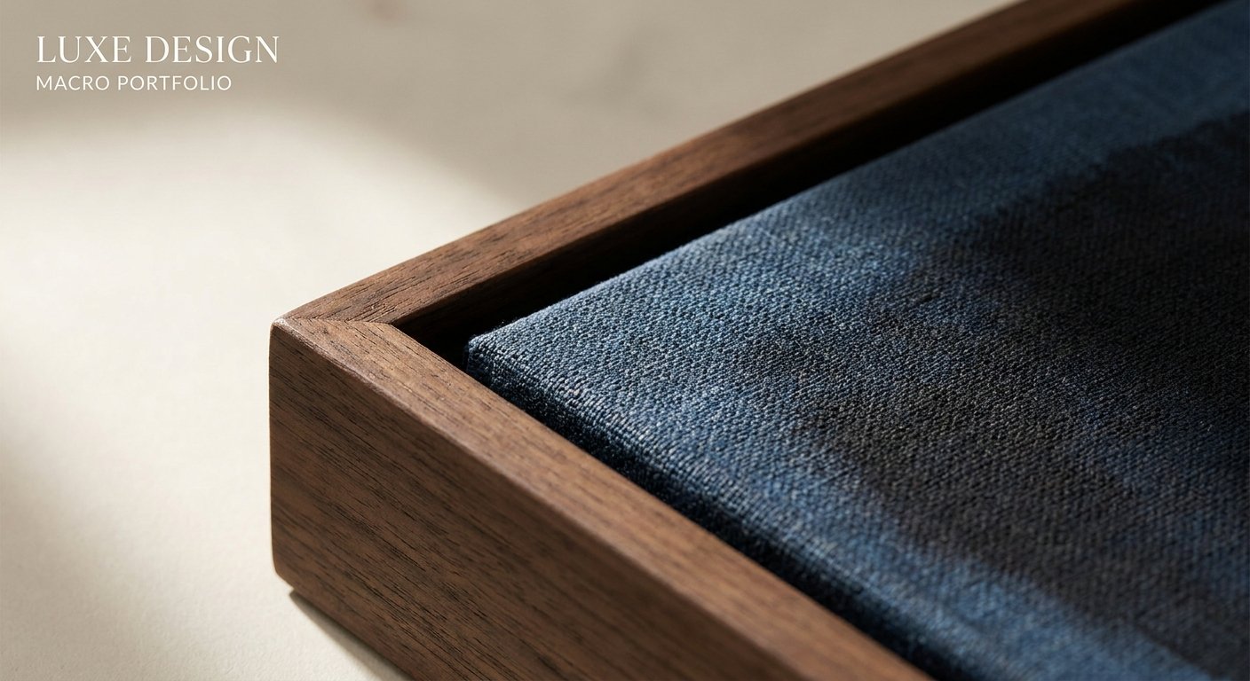 A detailed close-up of a calming bedroom print on a textured Framed Canvas, highlighting the museum-quality material and dark wood frame.