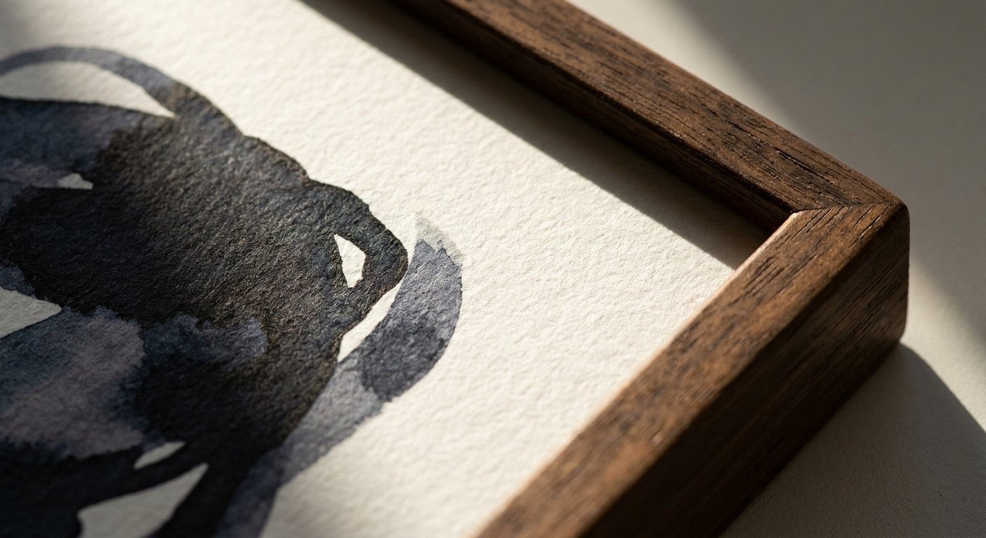 Close-up detail of a Museum-Quality Matte print, showing its non-reflective surface and deep ink, an ideal choice for stress reducing art.